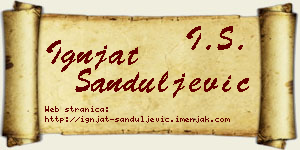 Ignjat Sanduljević vizit kartica